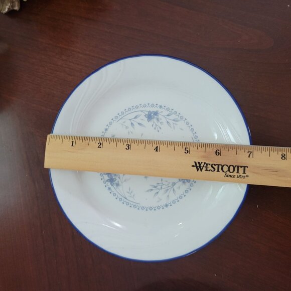 Vintage Corelle Celestial Blue & White Floral Dessert Plates Set of 2 Fine China - Picture 6 of 6